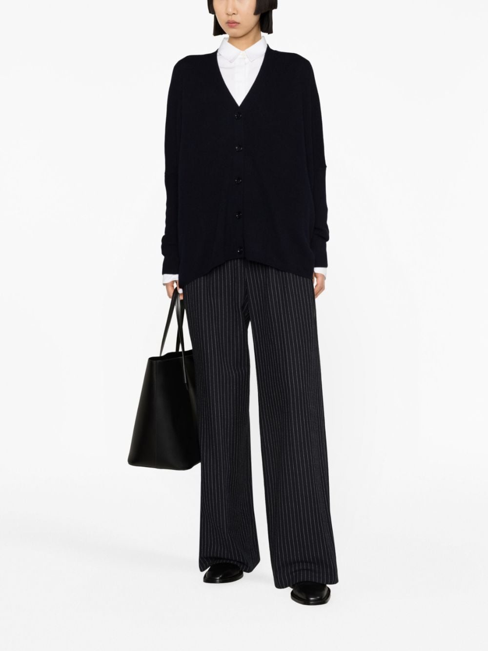 V-neck wool-cashmere cardigan - 2