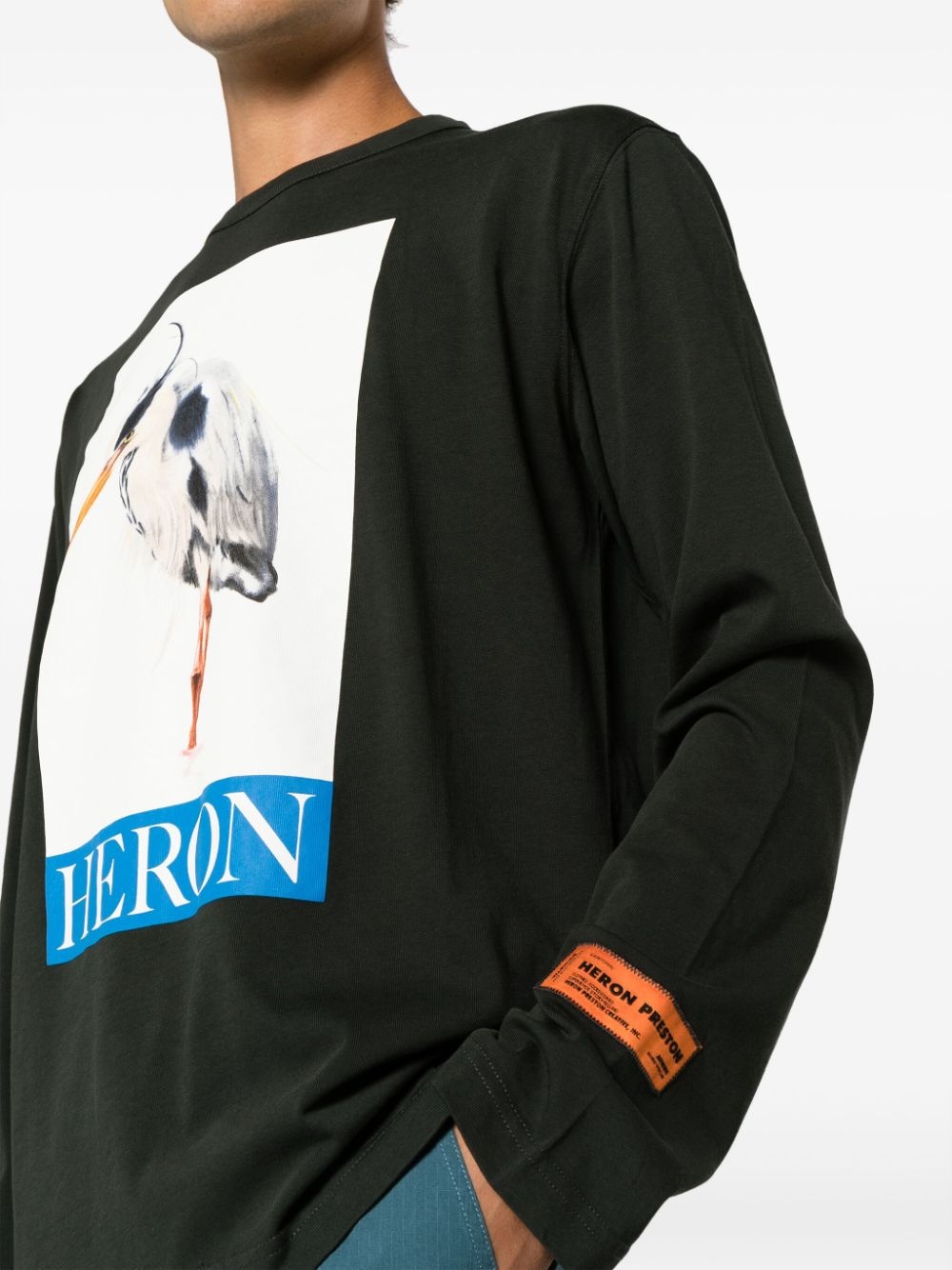 Heron Bird Painted T-shirt - 5