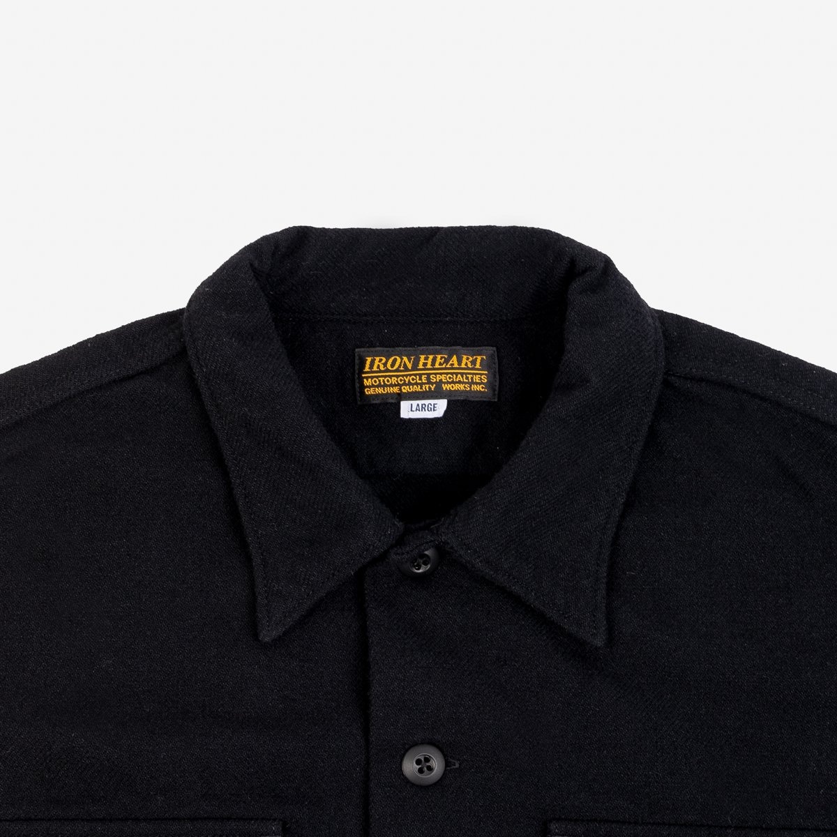 IHSH-346-BLK 10oz Recycled Nylon Mechanic Work Shirt - Black - 7
