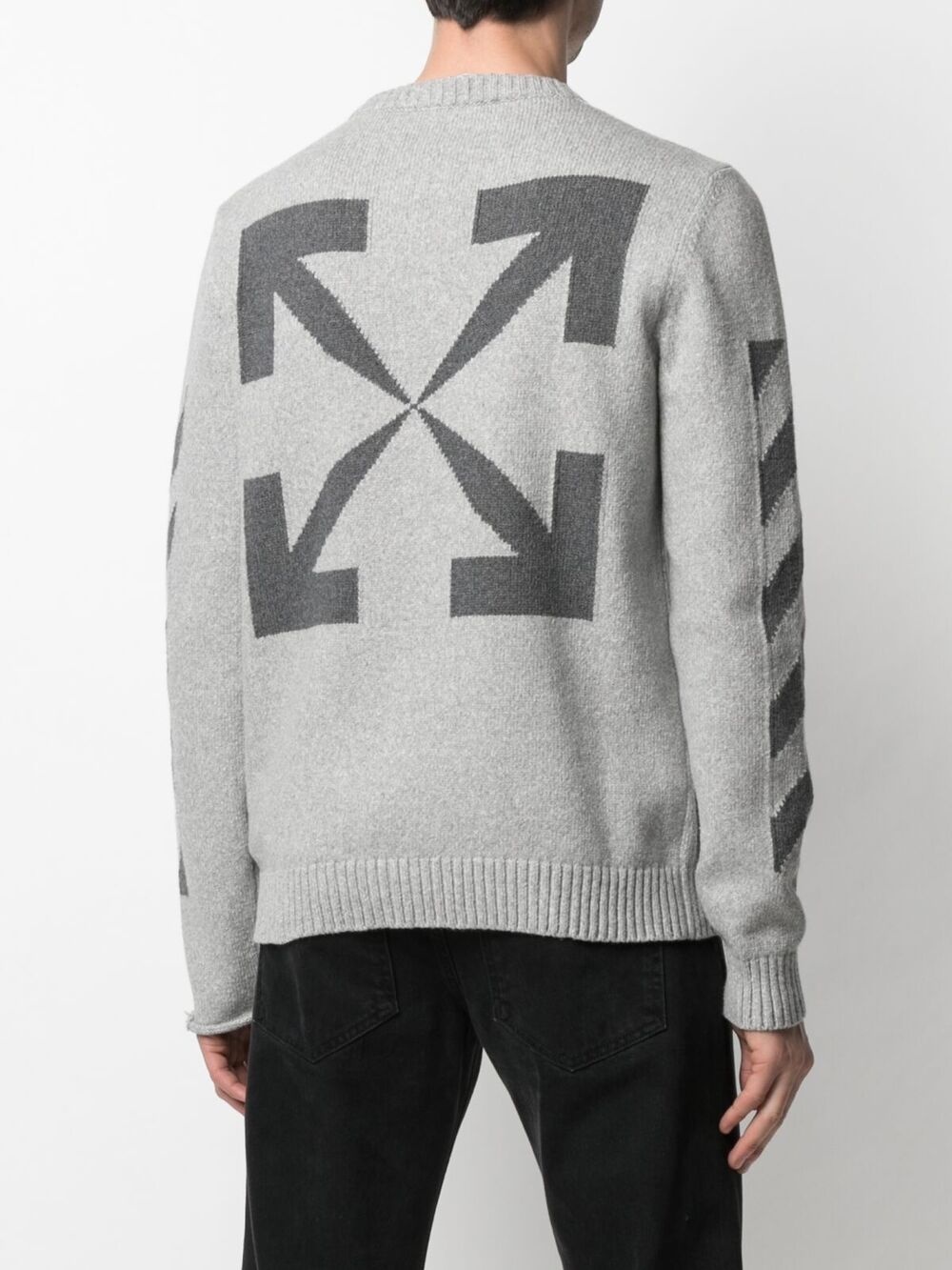 diagonal stripe Arrows knit jumper - 4