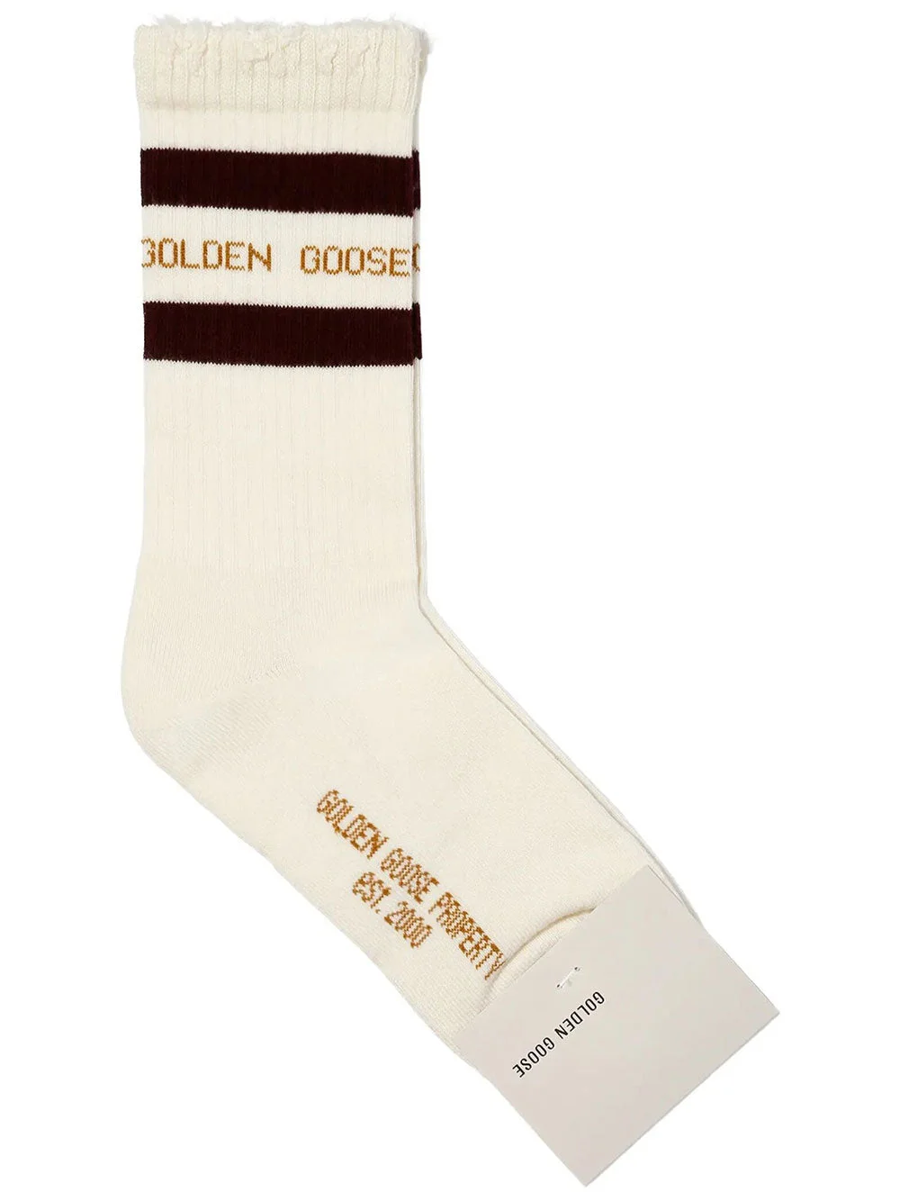 Golden Goose Women Calzini In Misto Cotone Con Logo E Righe - 1