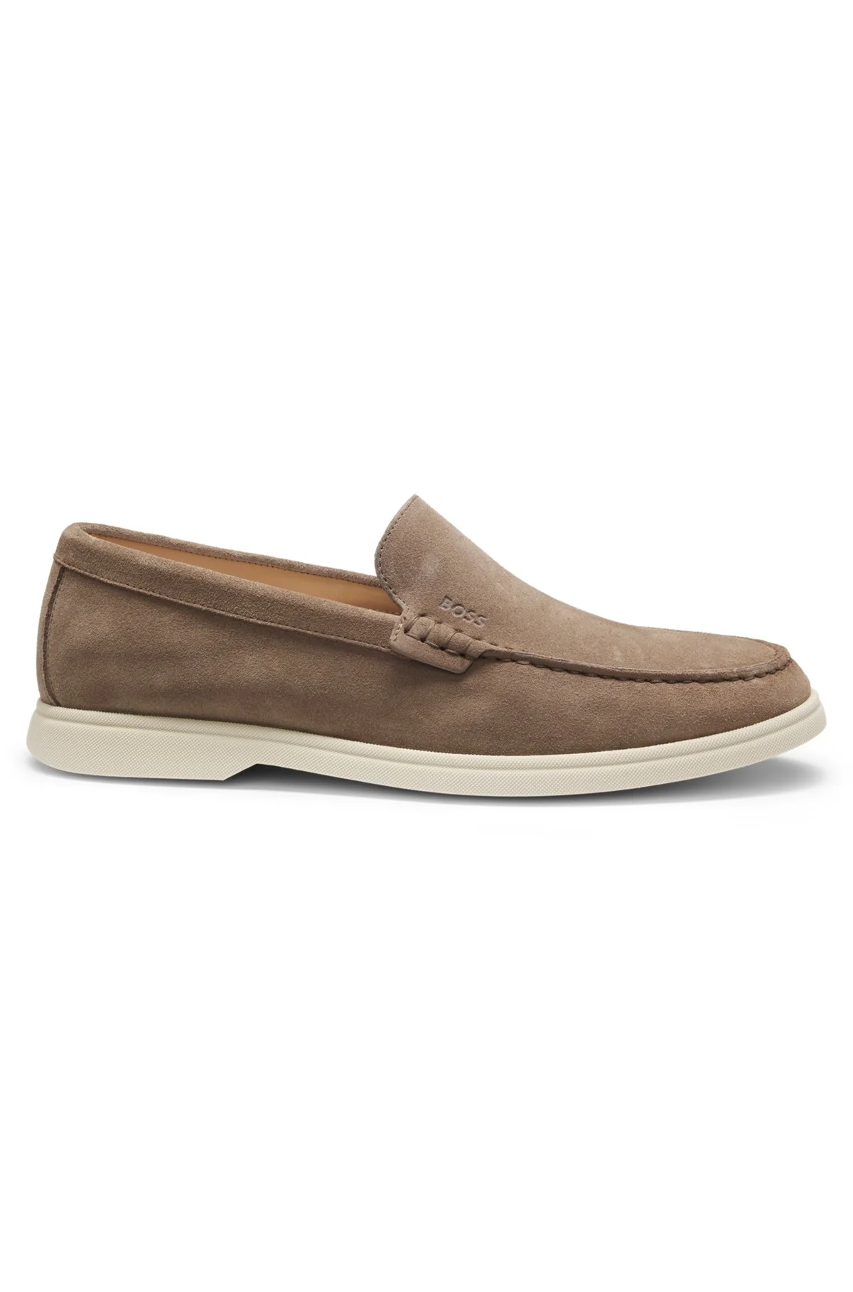 DEBOSSED-LOGO LOAFERS IN SUEDE - 1
