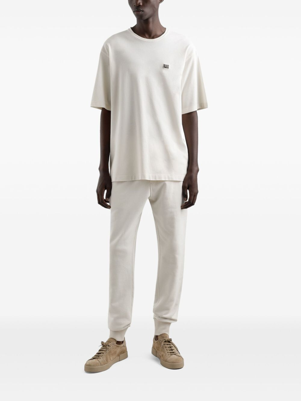 Dolce & Gabbana Men Cotton T-Shirt With Metal Tag - 2