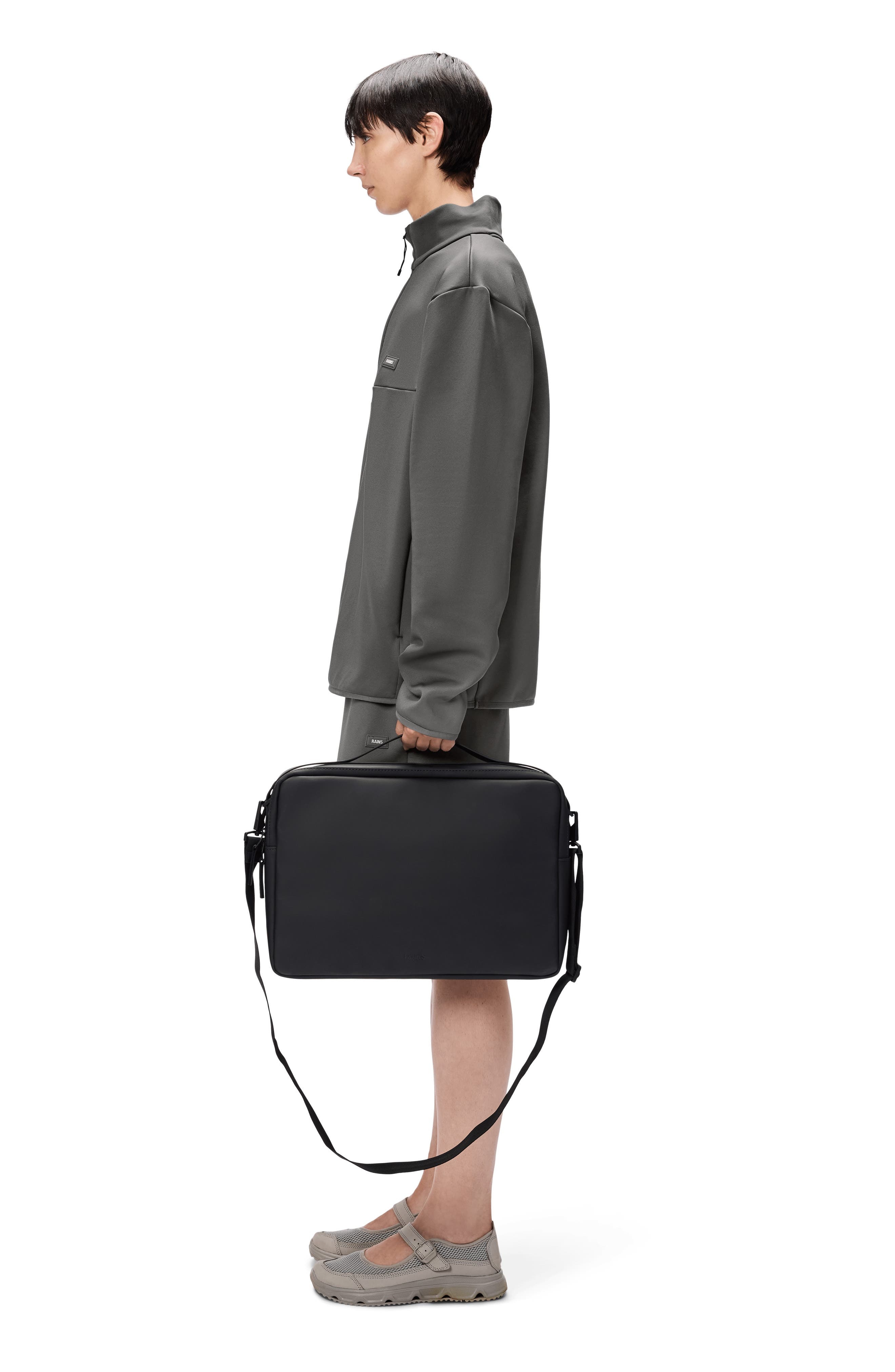Rains Water Resistant Laptop Bag in Black at Nordstrom - 2