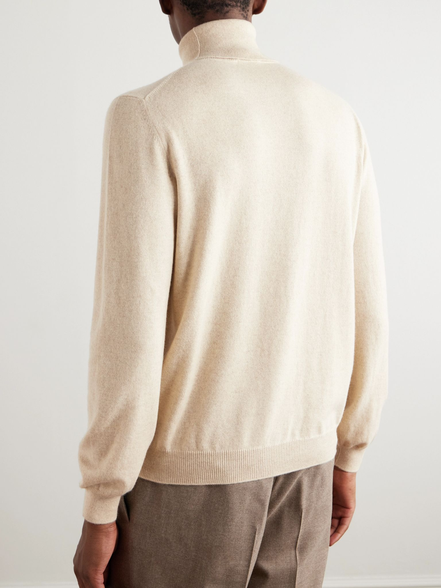 Arona Cashmere Rollneck Sweater Cream - 4