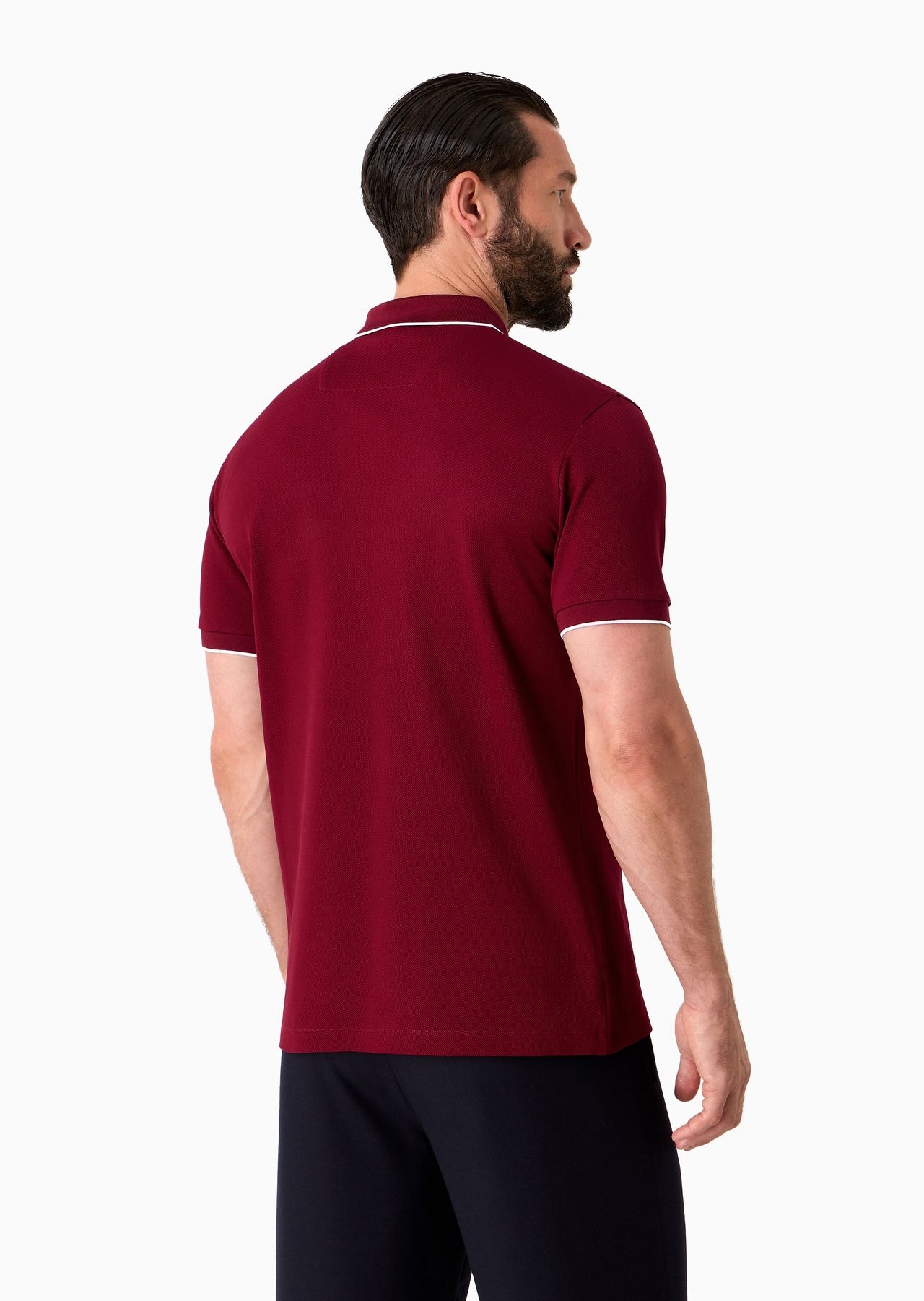 Piqué polo shirt in lisle cotton yarn - 3