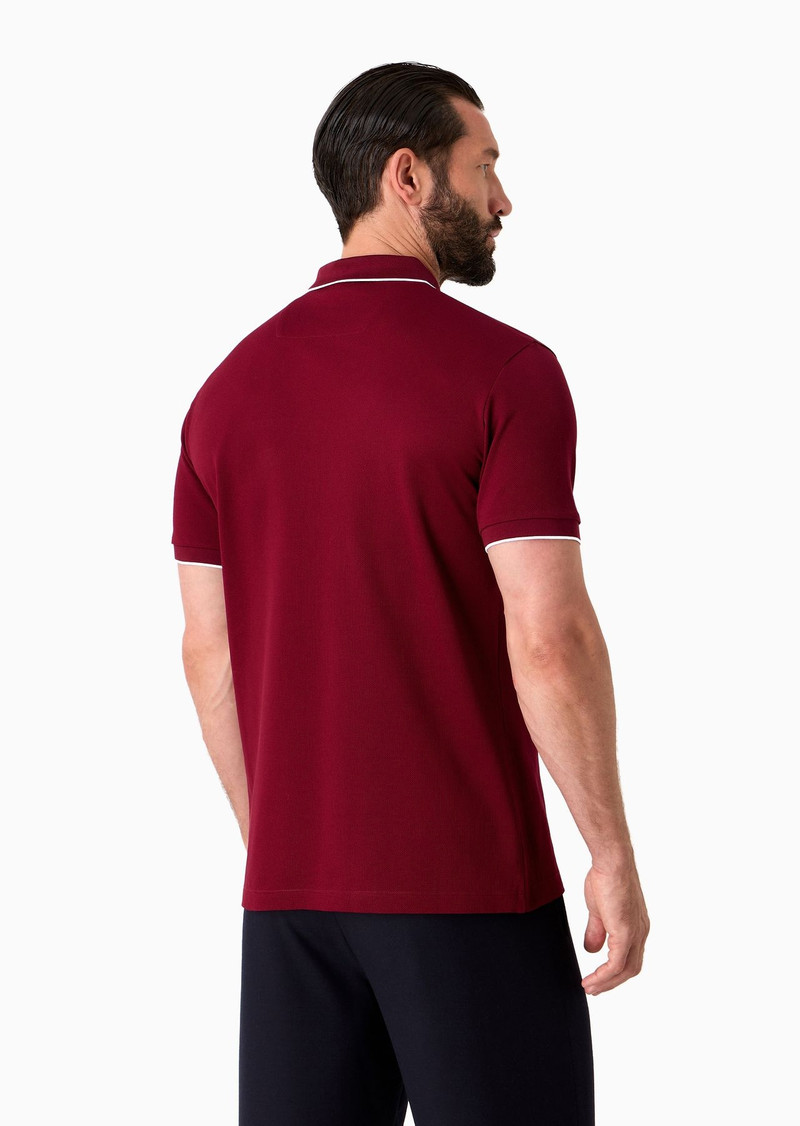 Piqué polo shirt in lisle cotton yarn 3