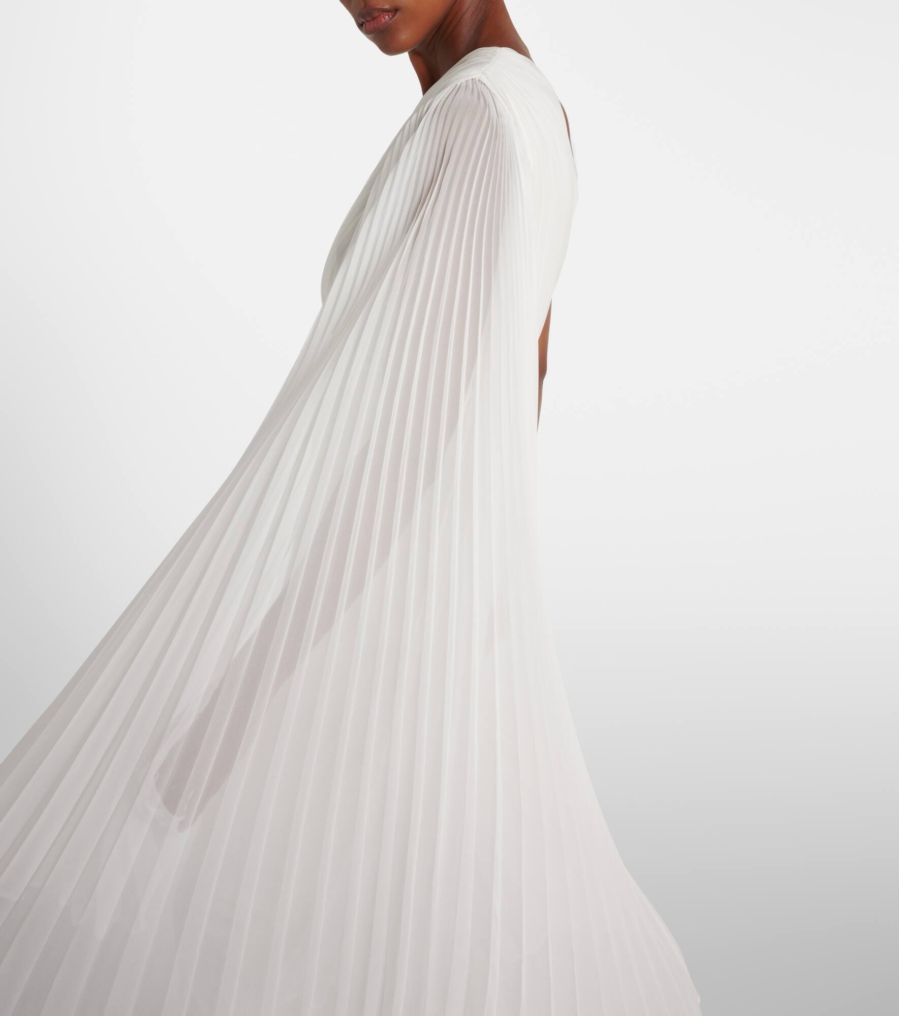 Bridal Lorena chiffon and cady gown - 5