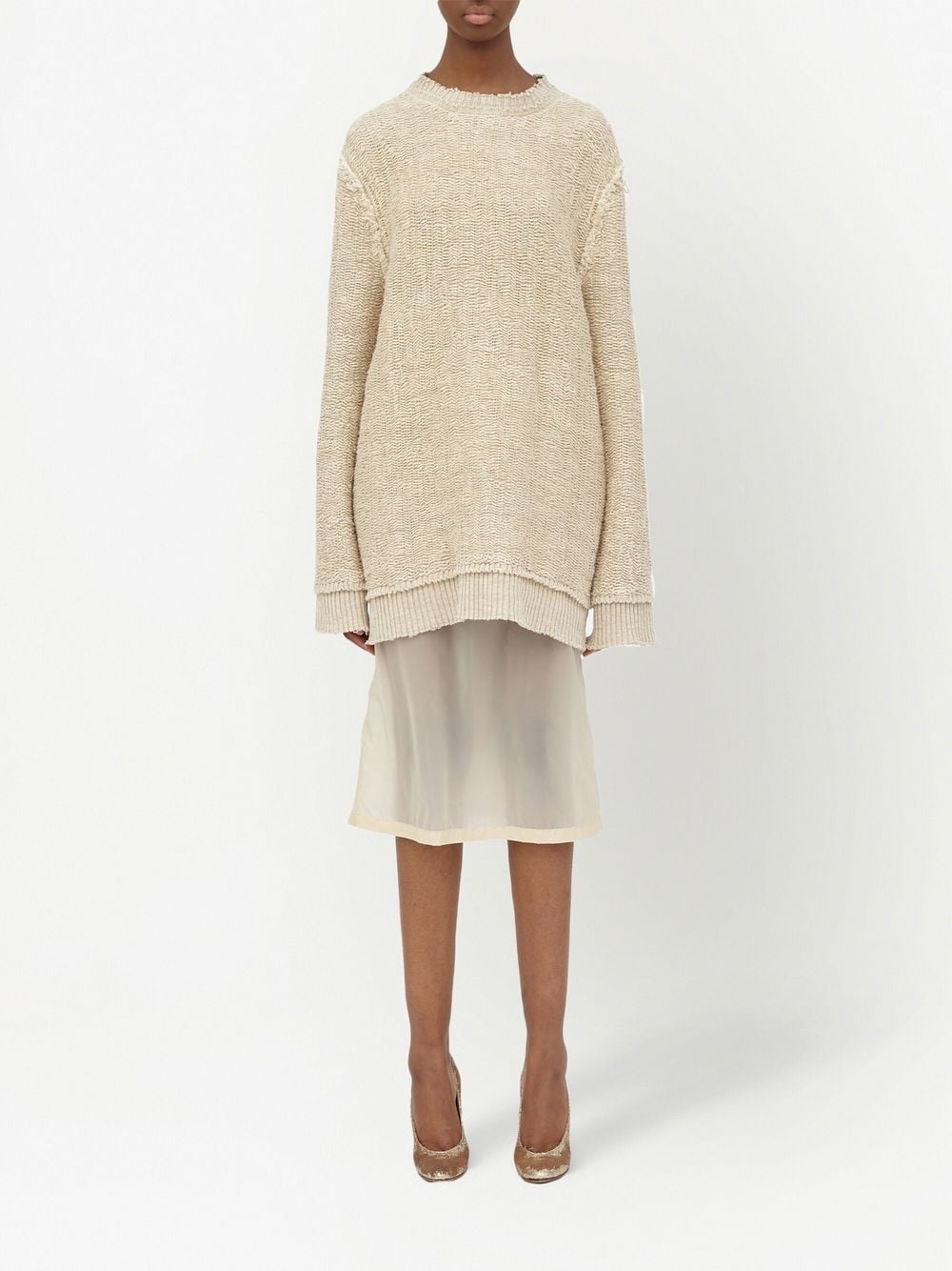 crew-neck knitted jumper - 2