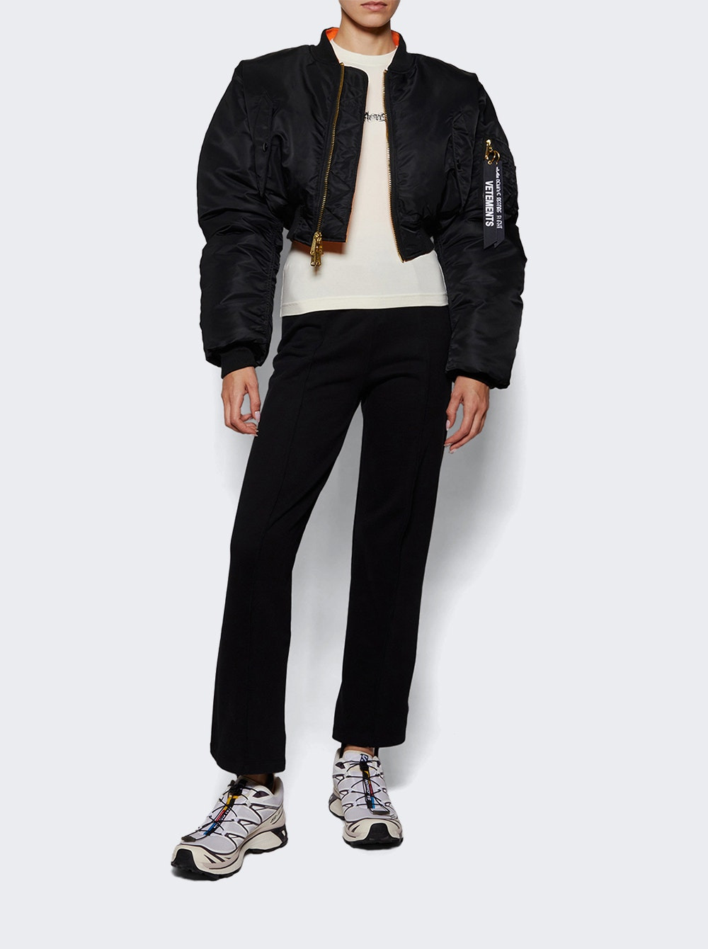 Logo Biker Sweatpants Black - 5