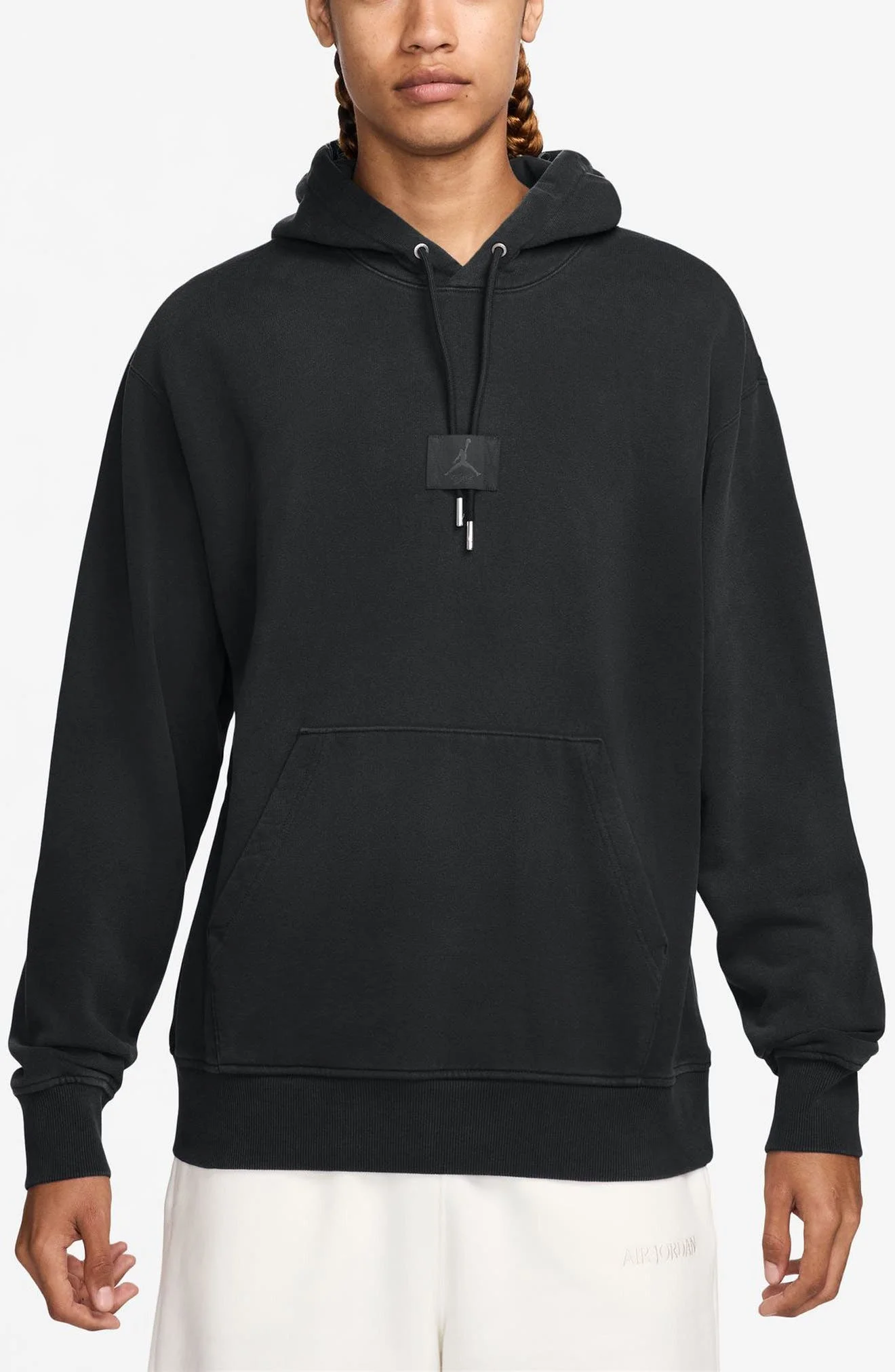Jordan Flight Fleece Hoodie in Black at Nordstrom - 1