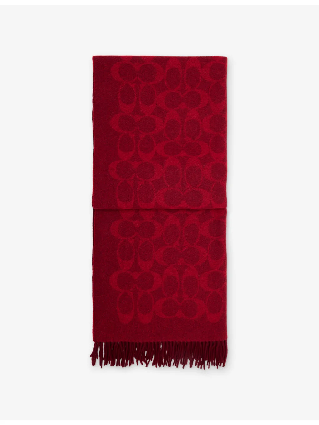 Monogram Logo-Intarsia Wool Scarf - 1