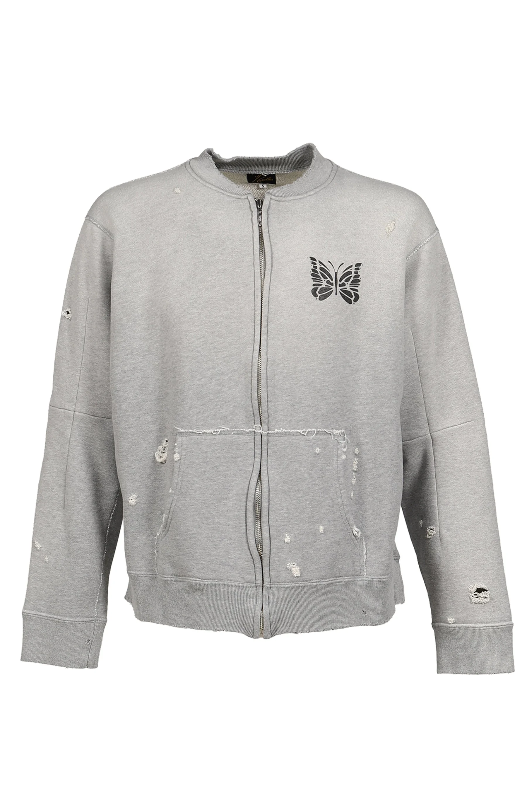 DECONSTRUCTED ZIPPED SWEAT / GRY - 1