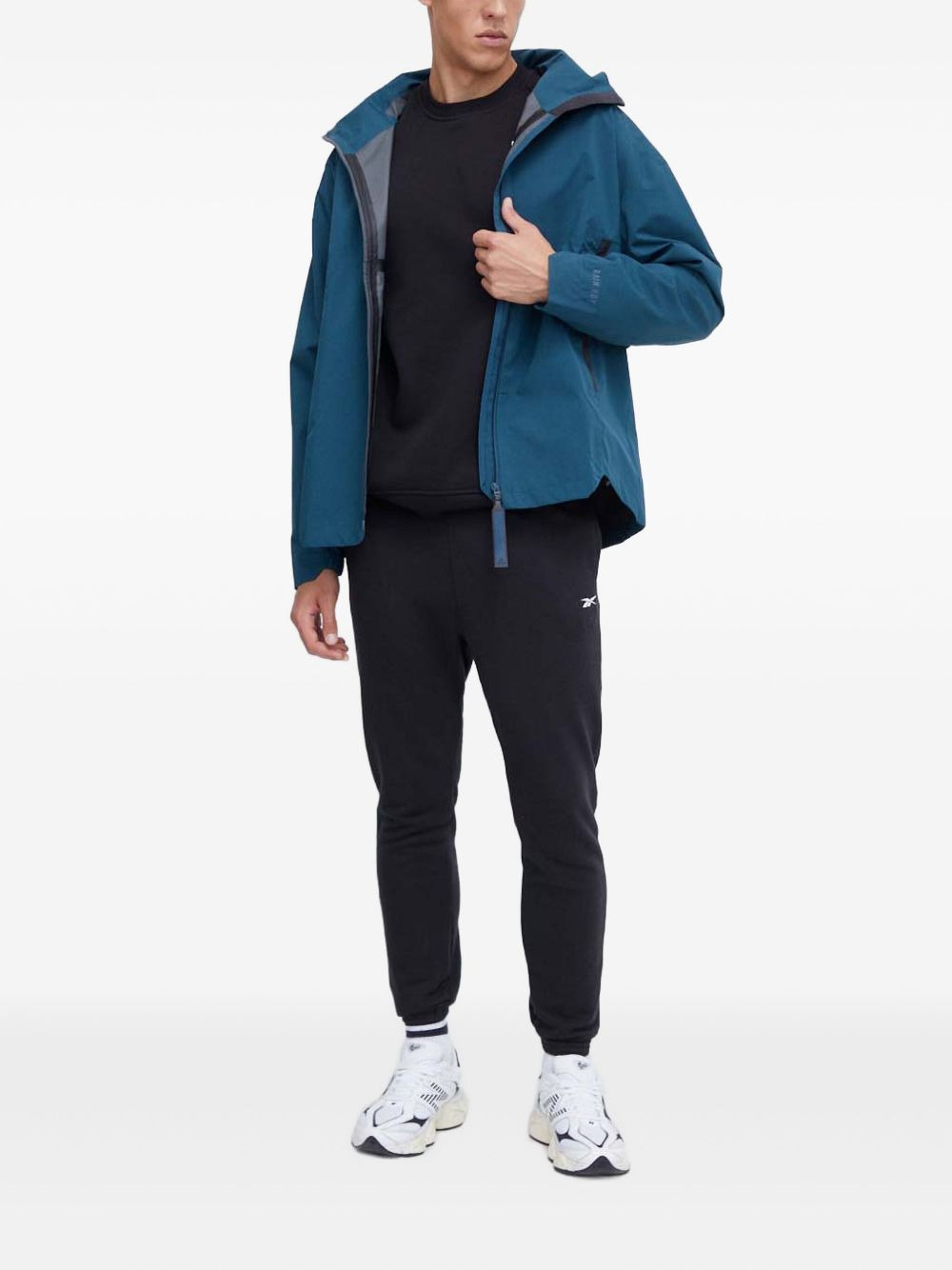 hooded logo-print jacket - 2