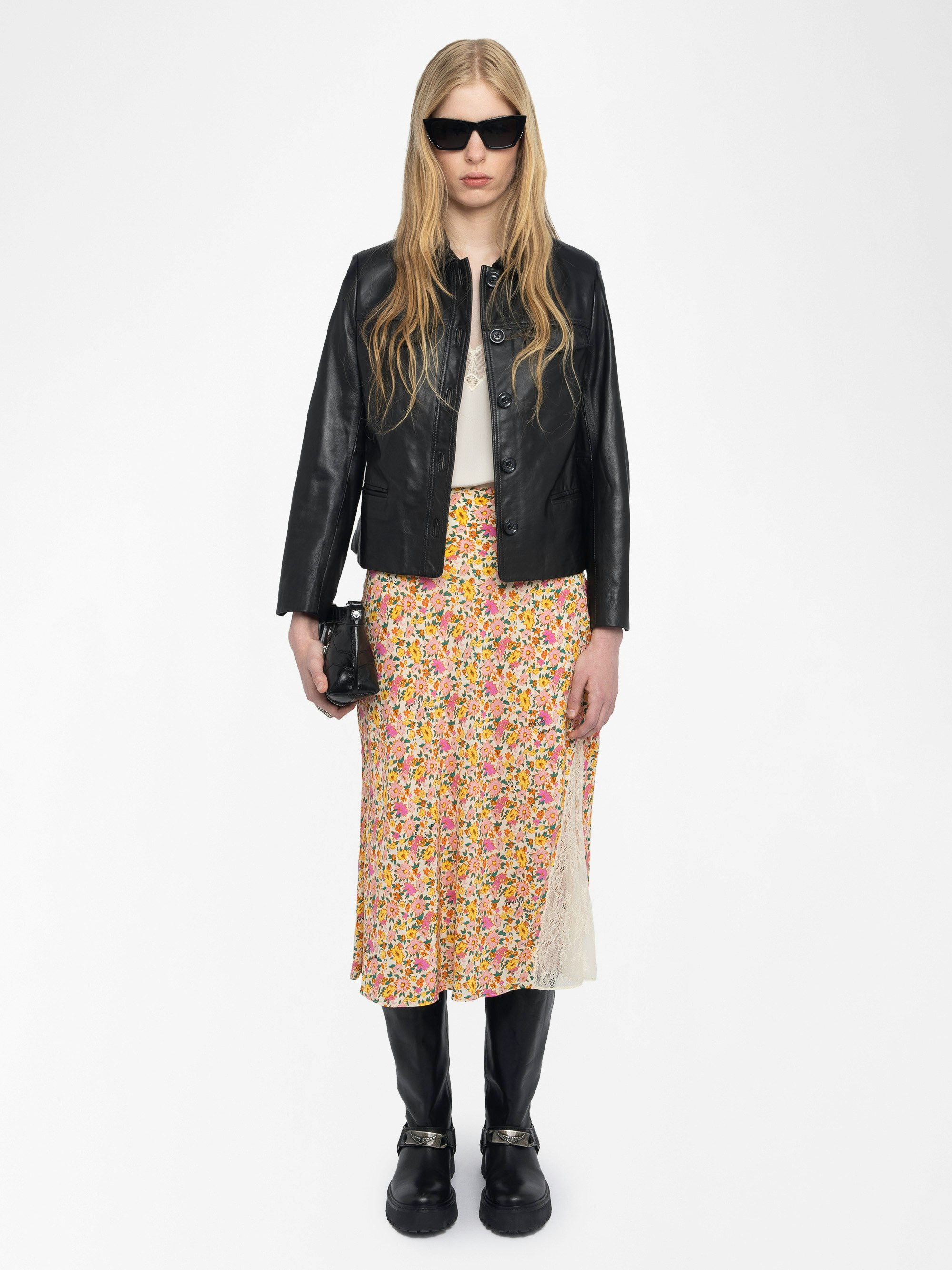 Jayla Womens Floral Midi Skirt - 2
