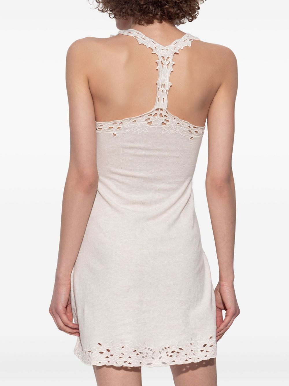 embroidered lace-trim dress - 4