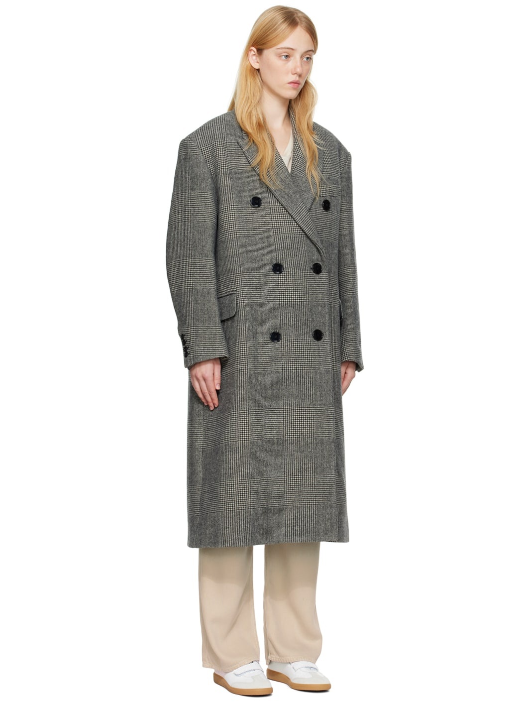 Black & Off-White Lojimiko Coat - 2