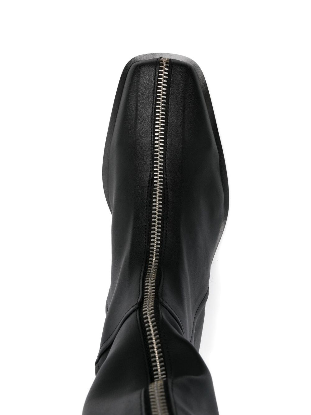 zip-front overknee boots - 4