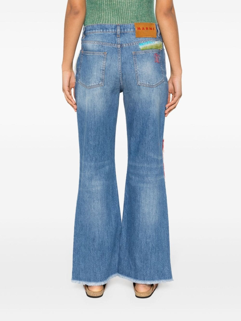 mohair-detail straight-leg jeans 4