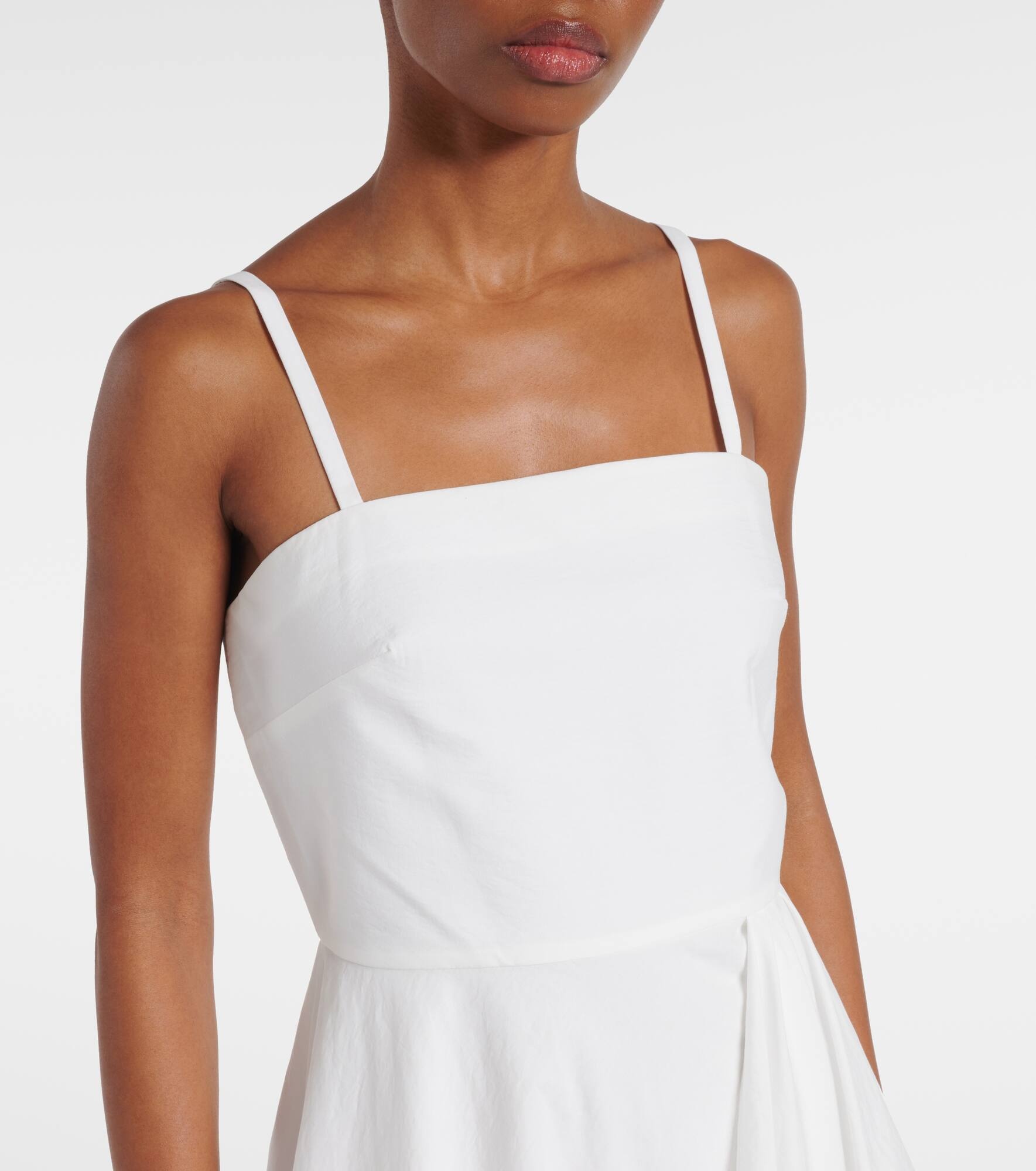 Cotton-blend midi dress - 4