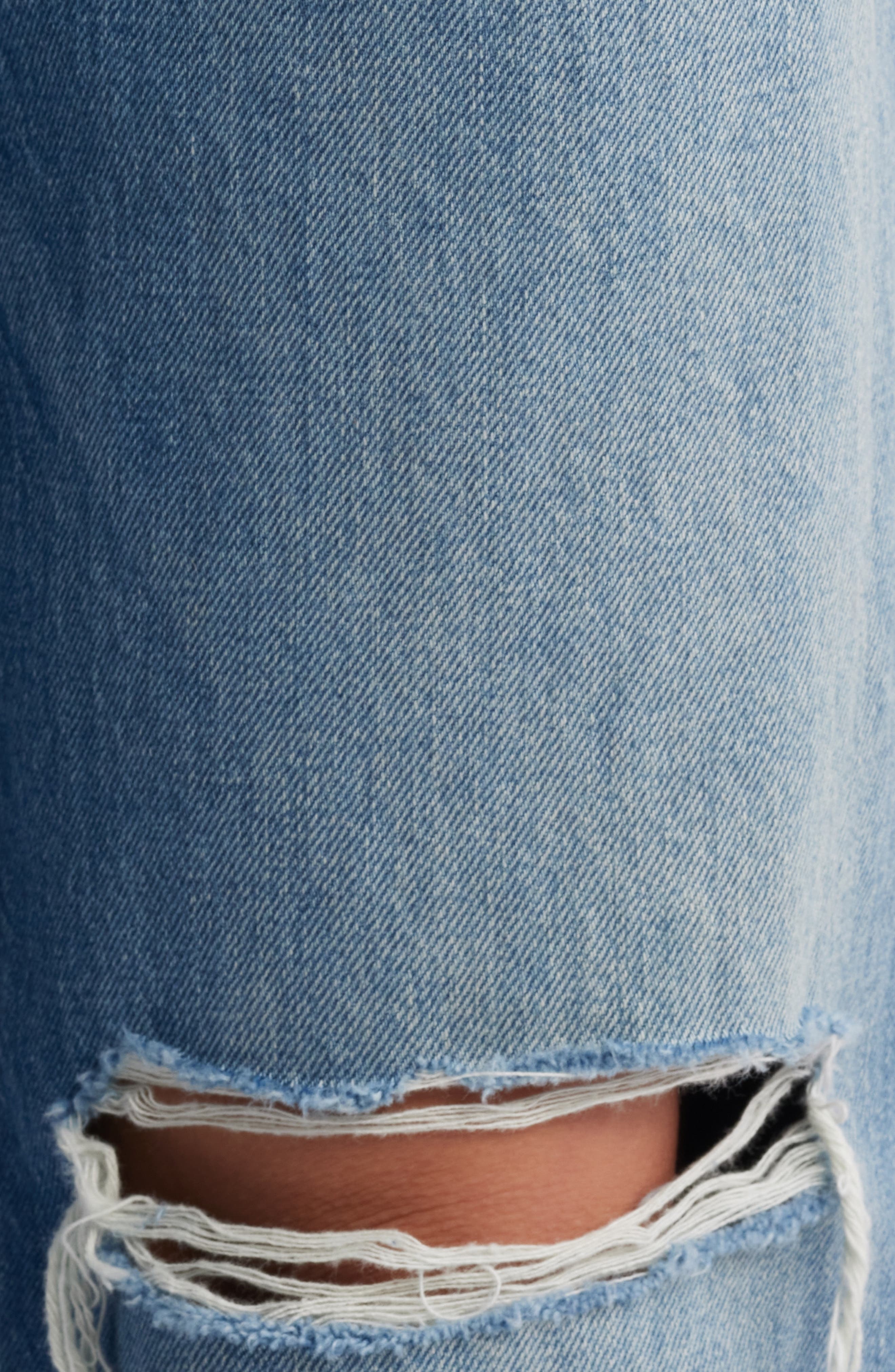 SLVRLAKE Grace High Waist Wide Leg Jeans in Heavy Hitter at Nordstrom - 6