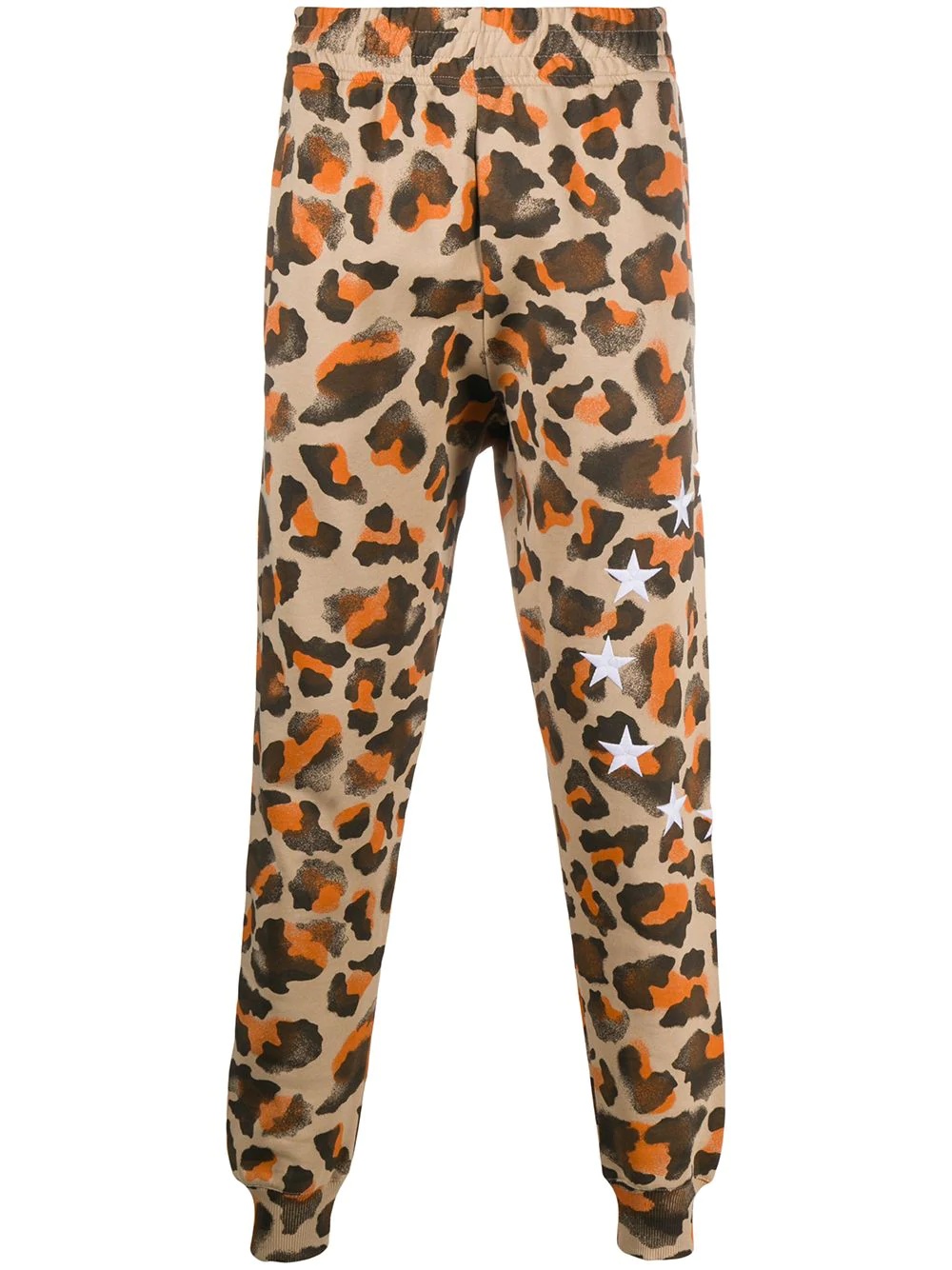 all-over leopard print trousers - 1