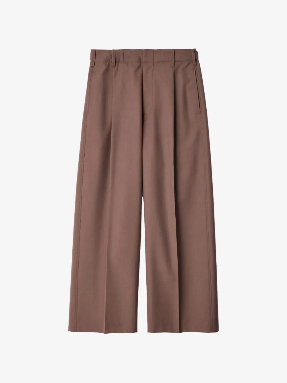 SINGLE-PLEAT TAILORED PANTS IN TROPICAL WOOL BLEND - 1