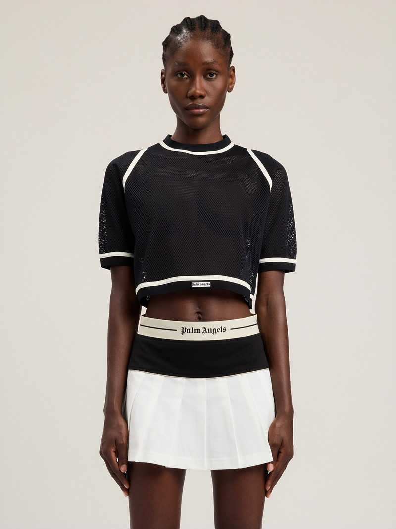Logo Mesh Cropped Top 3