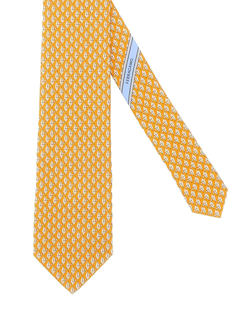 FERRAGAMO patterned silk tie outlook