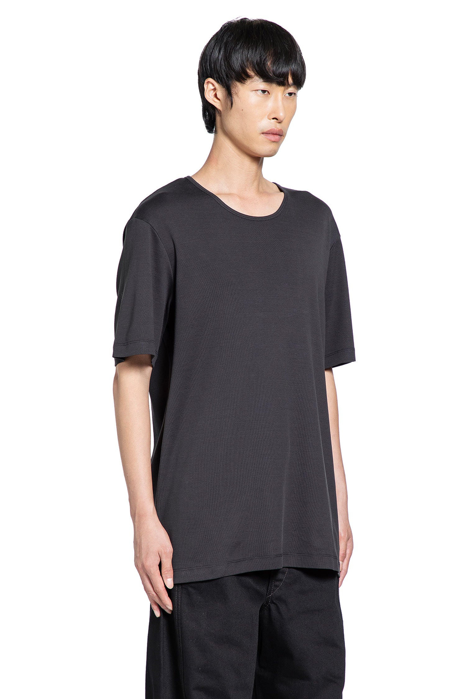 Rib U Neck T-shirt - 2