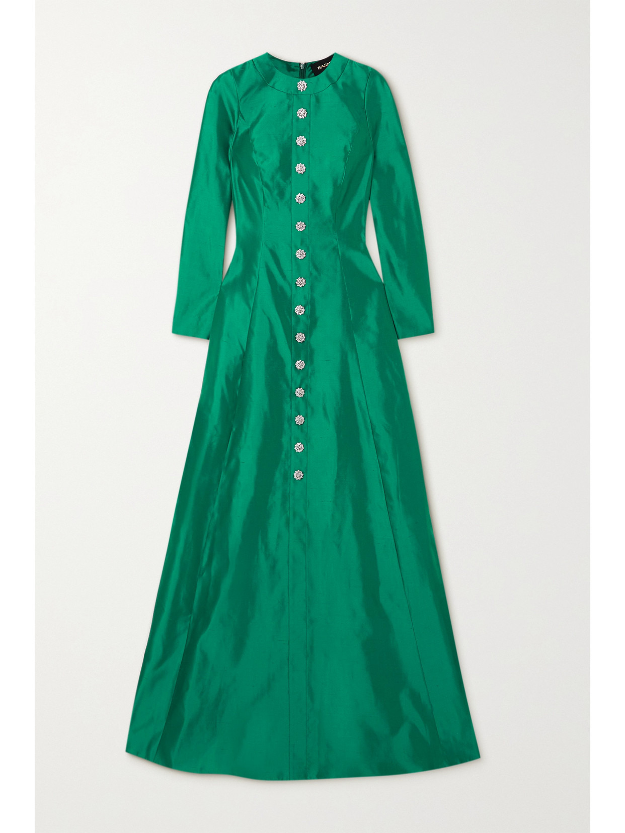 Crystal-embellished Mikado-silk Gown - 1