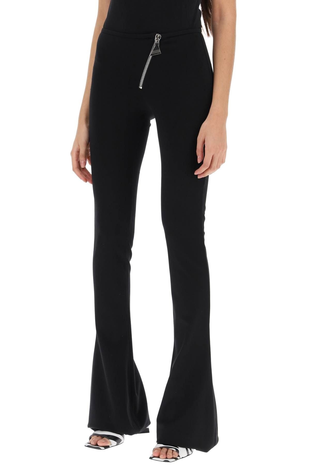 BOOTCUT PANTS WITH SLANTED ZIPPER - 5