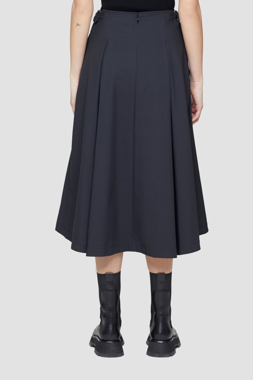 Box-Pleat A-Line Midi Skirt - 4