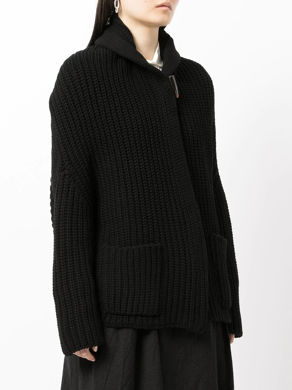 chunky knit wool-cashmere cardigan - 3