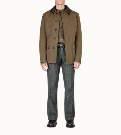 Tod's FIELD JACKET IN MIXED COTTON - GREEN outlook