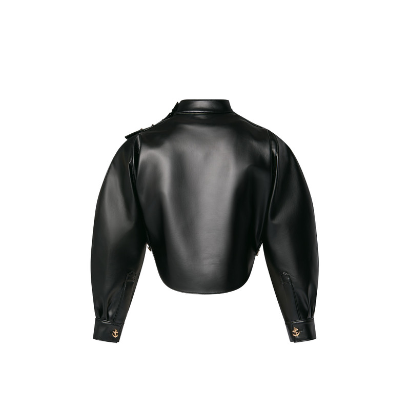 Faux Leather Circle Top 3