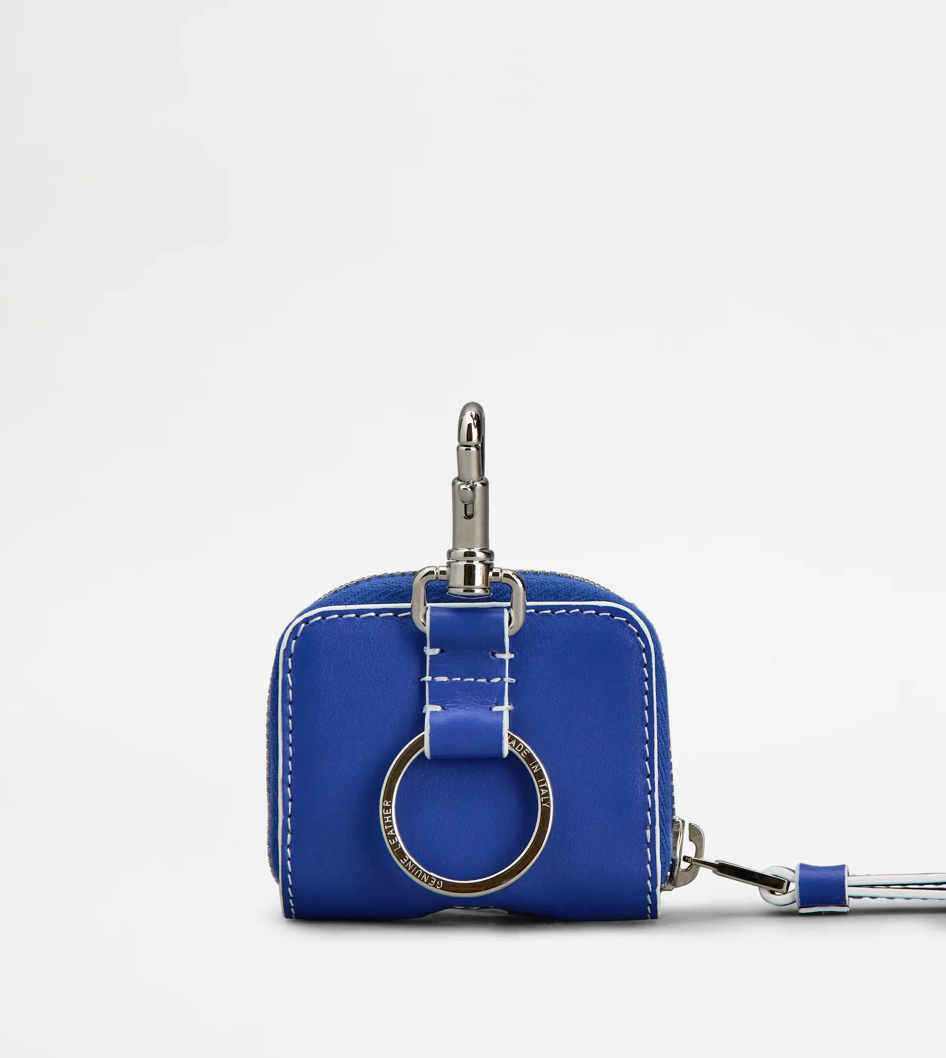 TOD'S AIRPODS HOLDER IN LEATHER - BLUE - 2