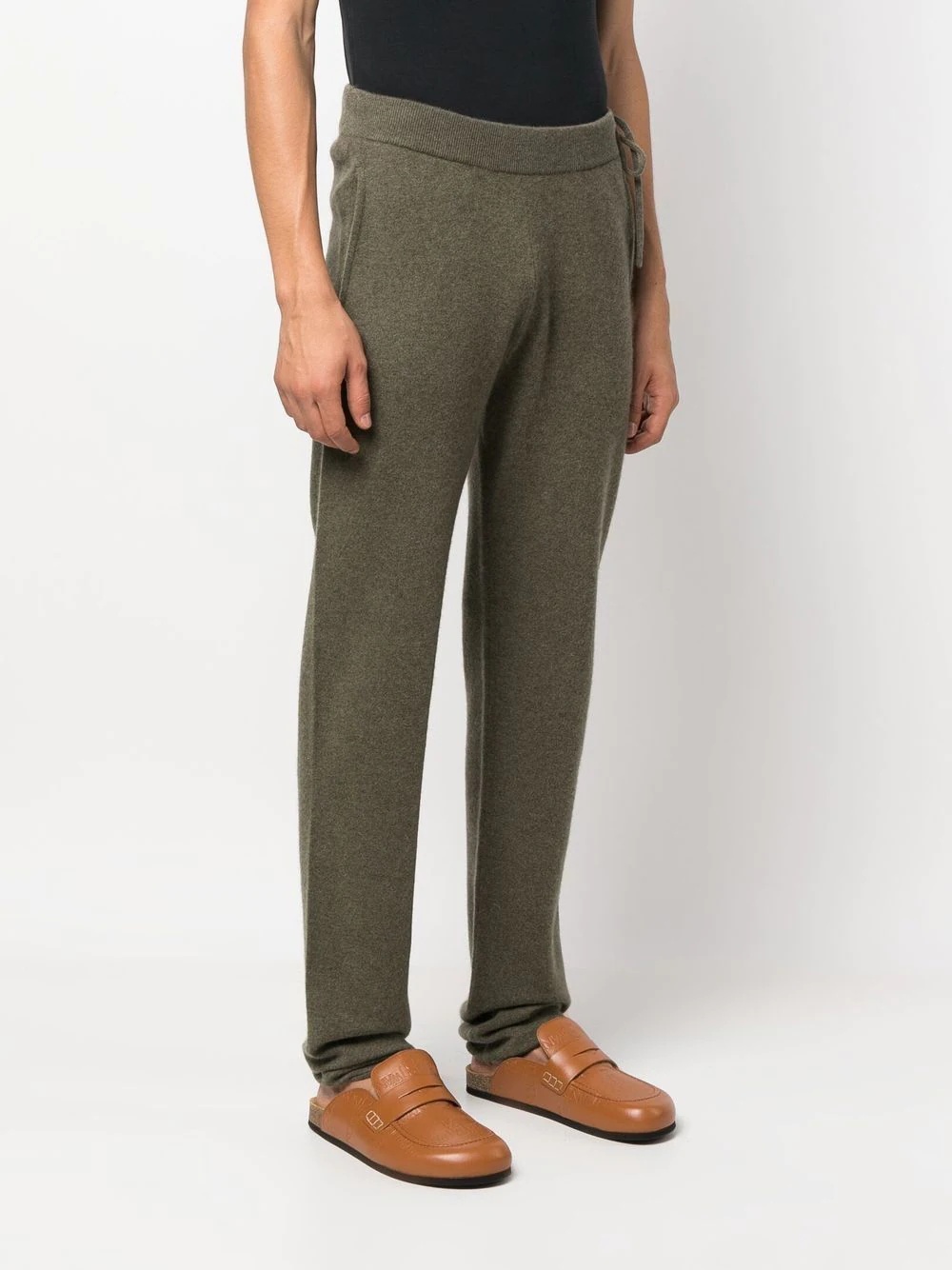 fine-knit straight-leg trousers - 4