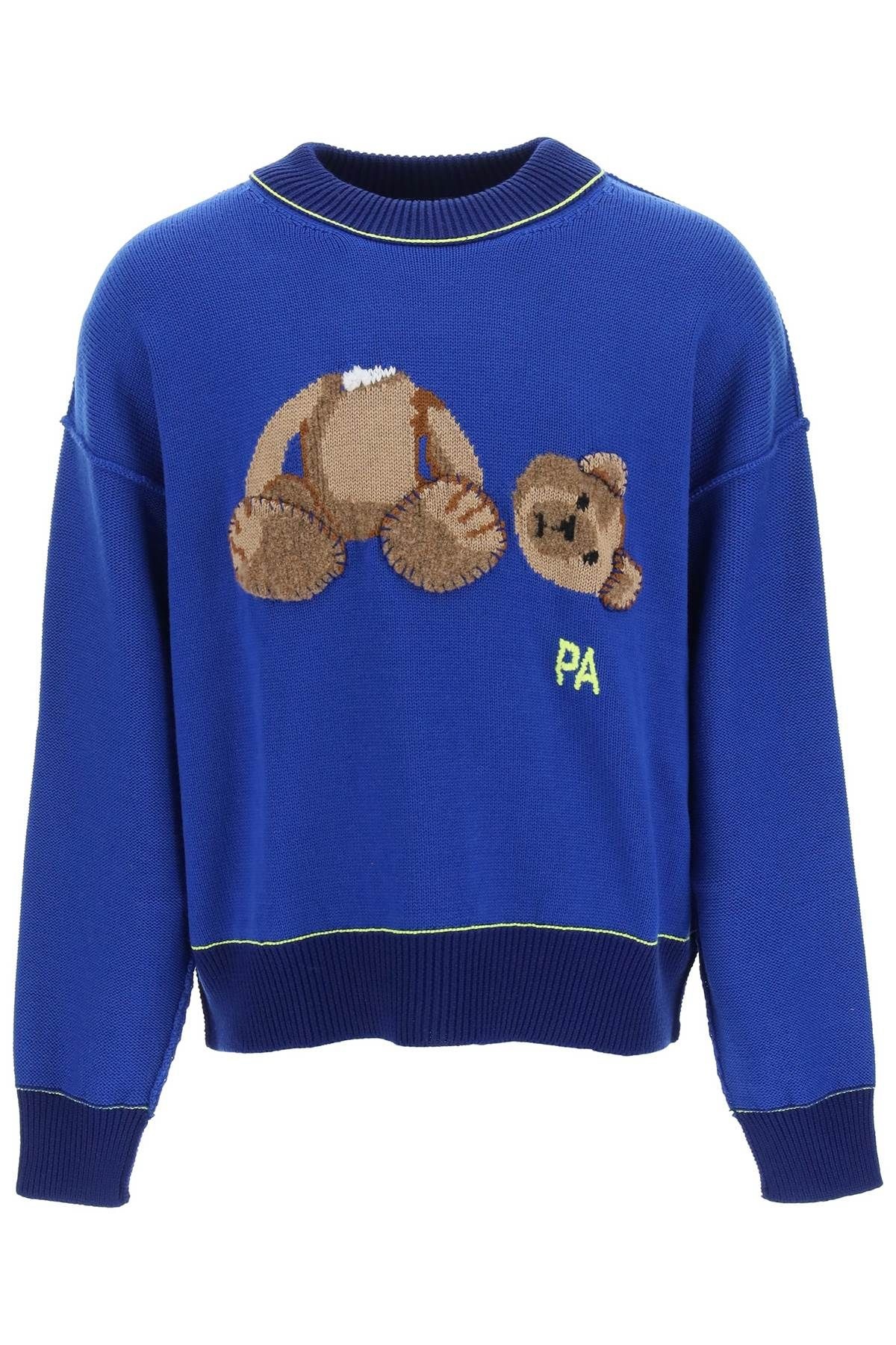 WOOL SWEATER WITH BEAR EMBROIDERY - 1