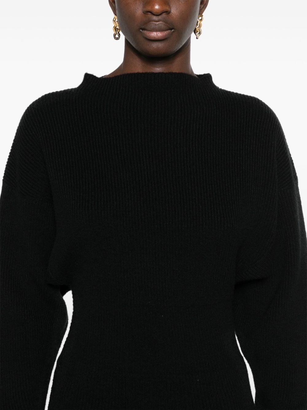 ribbed-knit wool jumper - 5