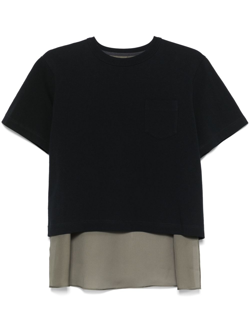 panelled T-shirt - 1