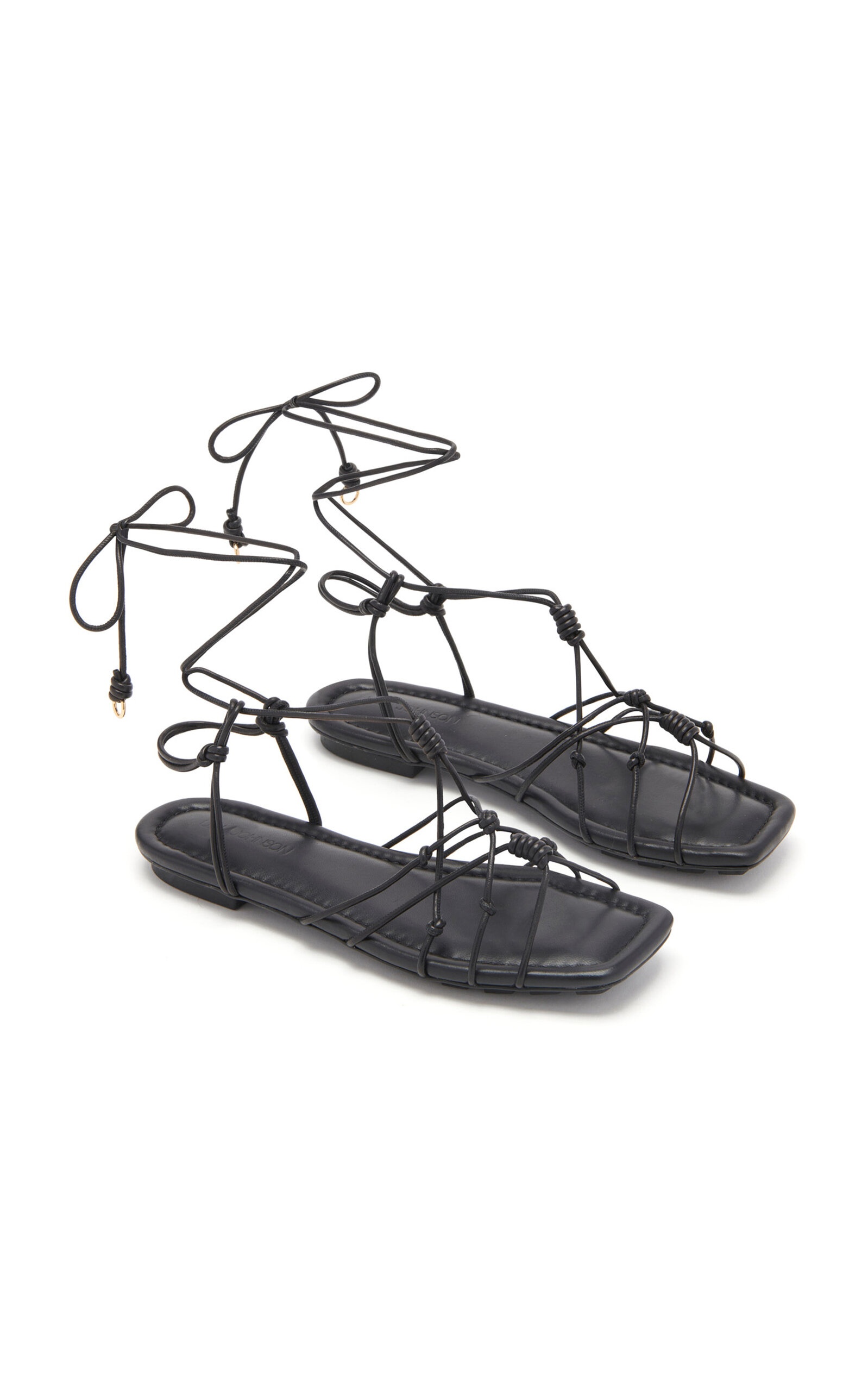 Freya Knotted Leather Sandals black - 3