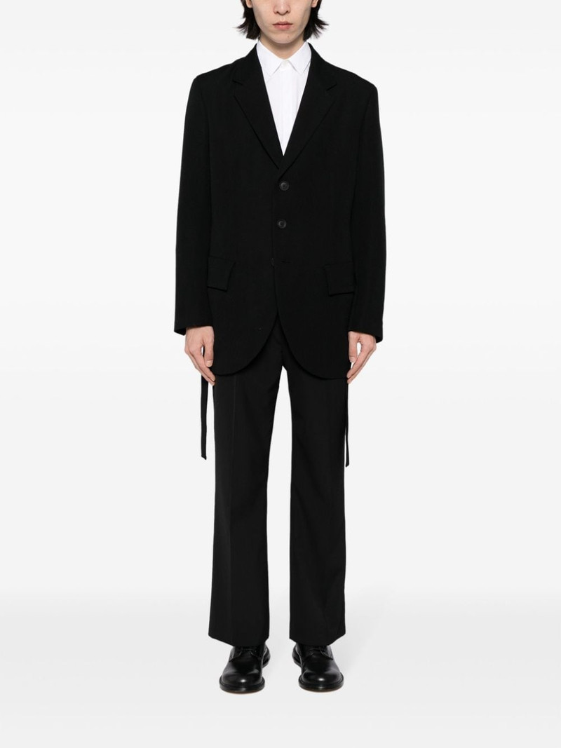 Yohji Yamamoto Army Gabardine pleated blazer outlook