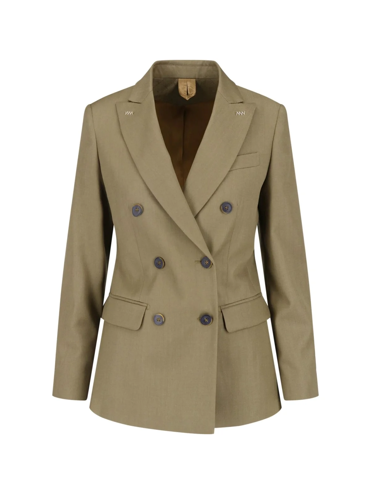 DOUBLE-BREASTED VIRGIN WOOL BLAZER - 1