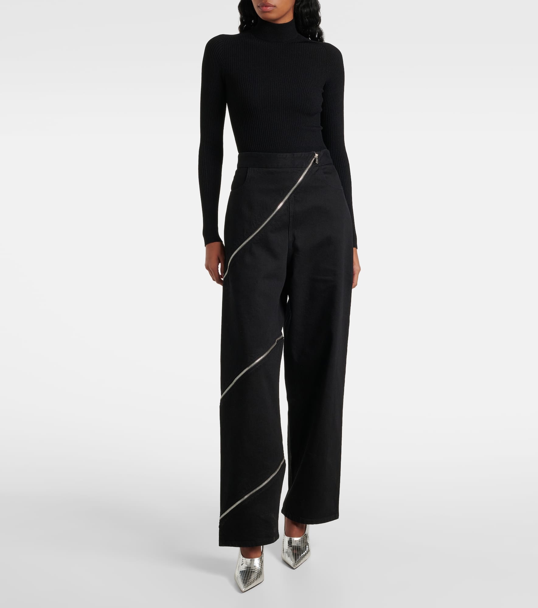Ribbed-knit turtleneck bodysuit - 2