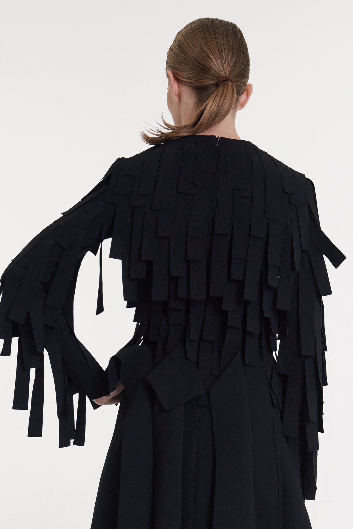 MULTI RECTANGLE LONGSLEEVE TOP BLACK - 2