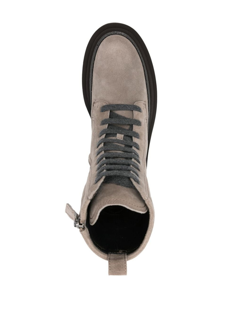 Monili-detail suede boots 4