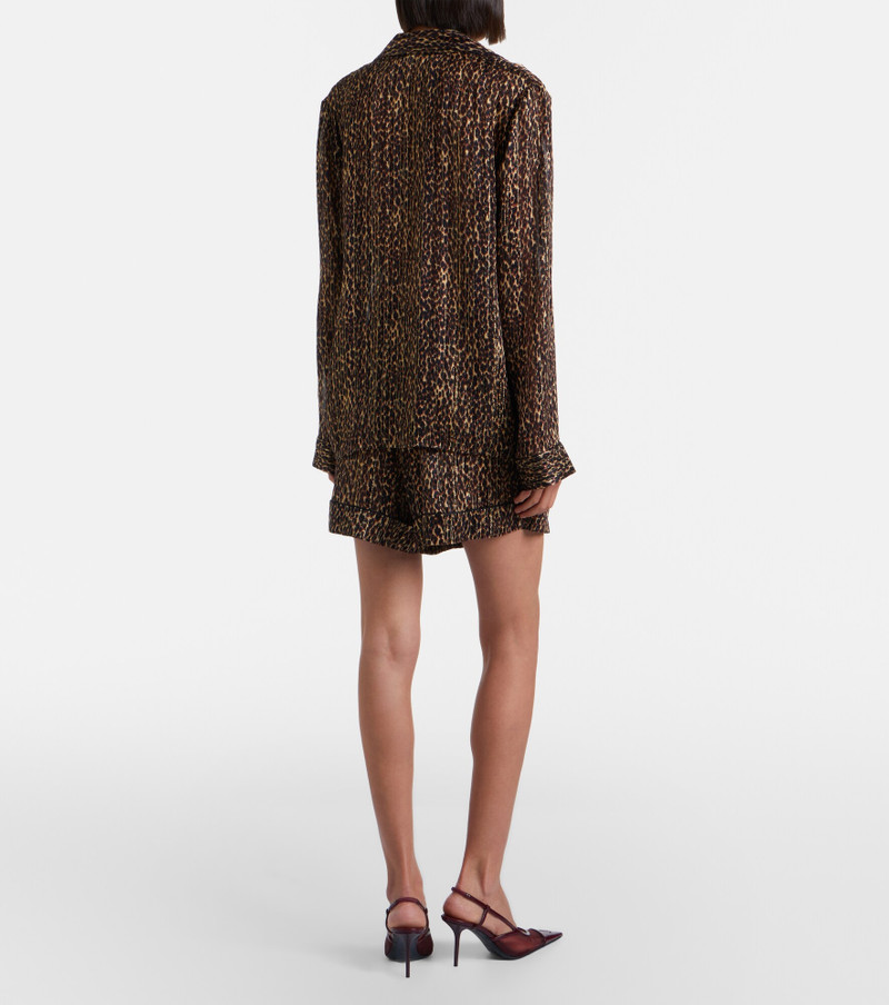 Leopard-print silk shorts 5