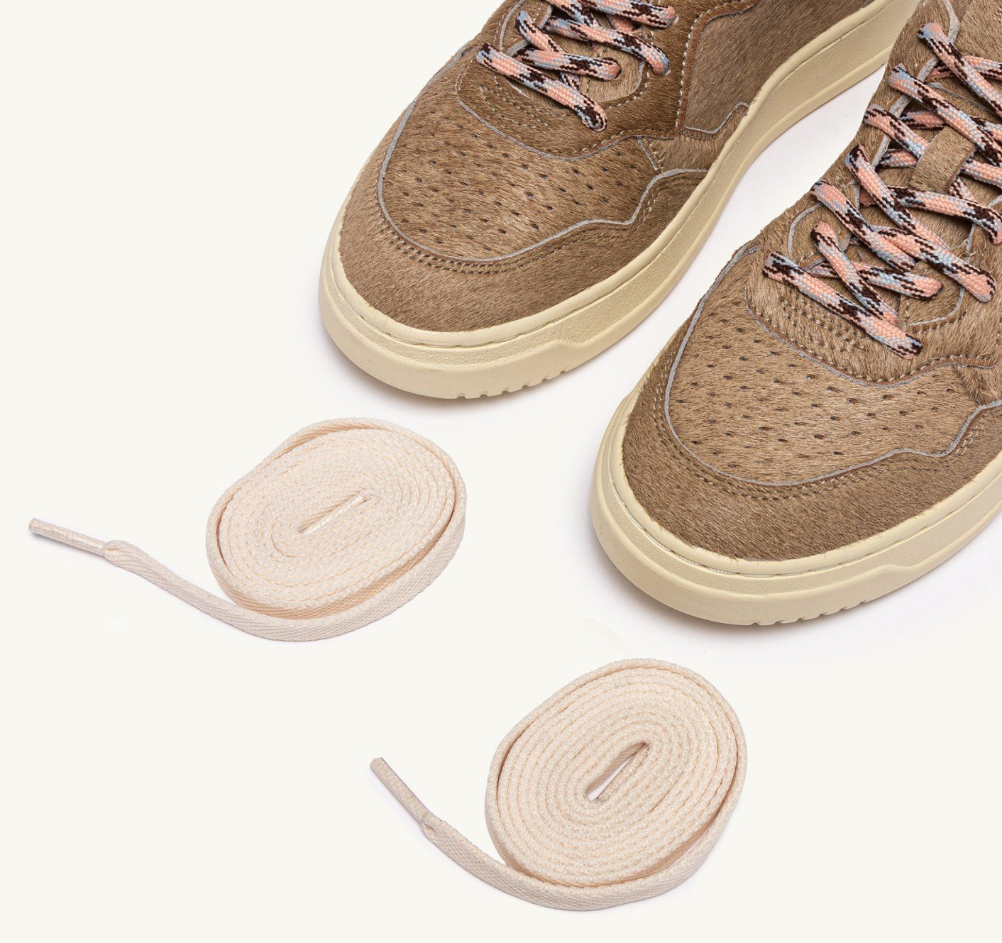 MEDALIST LOW SNEAKERS IN BEIGE PONY HAIR EFFECT - 8