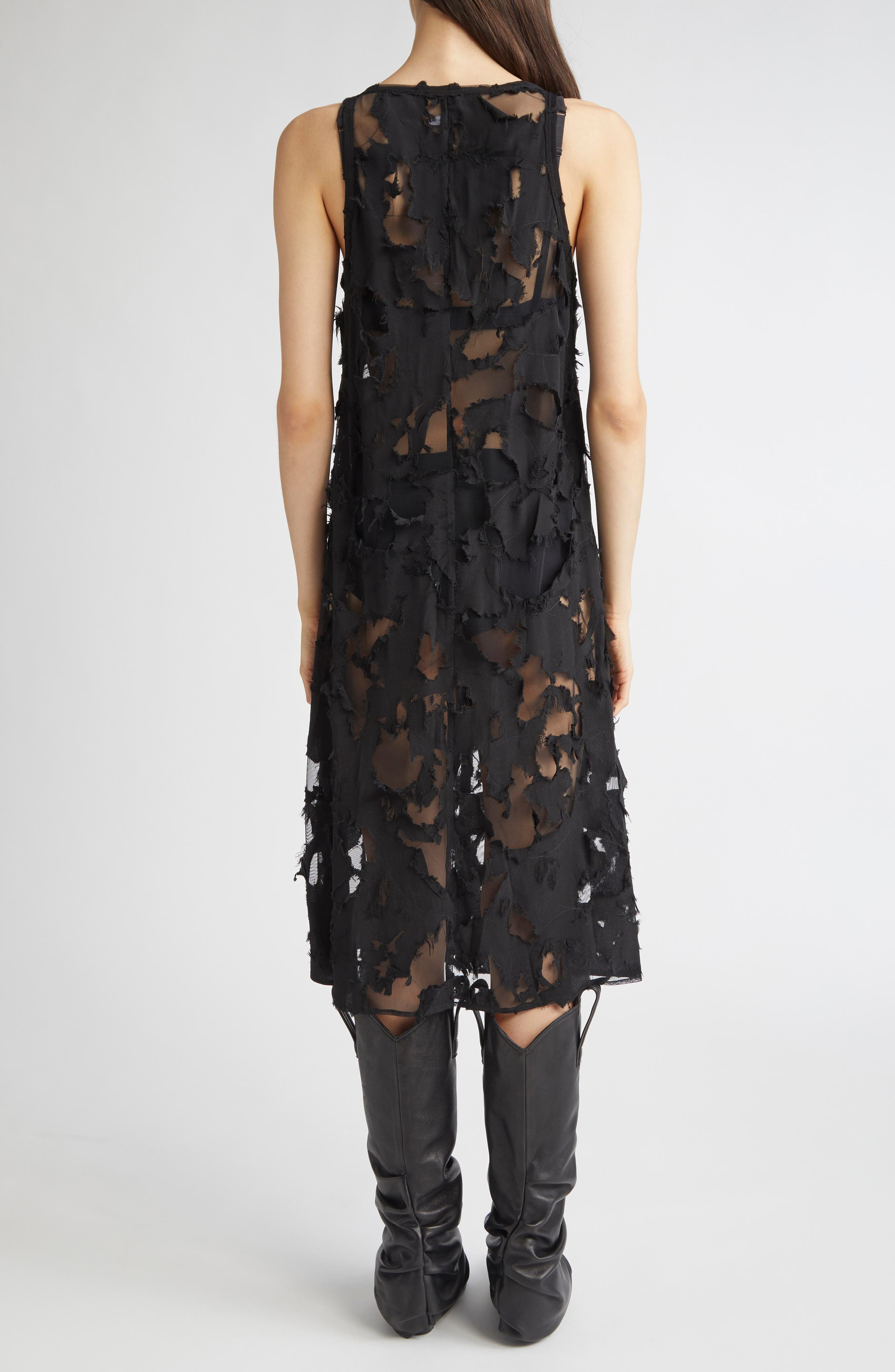 R13 Ripped Tank Dress in Black at Nordstrom - 2